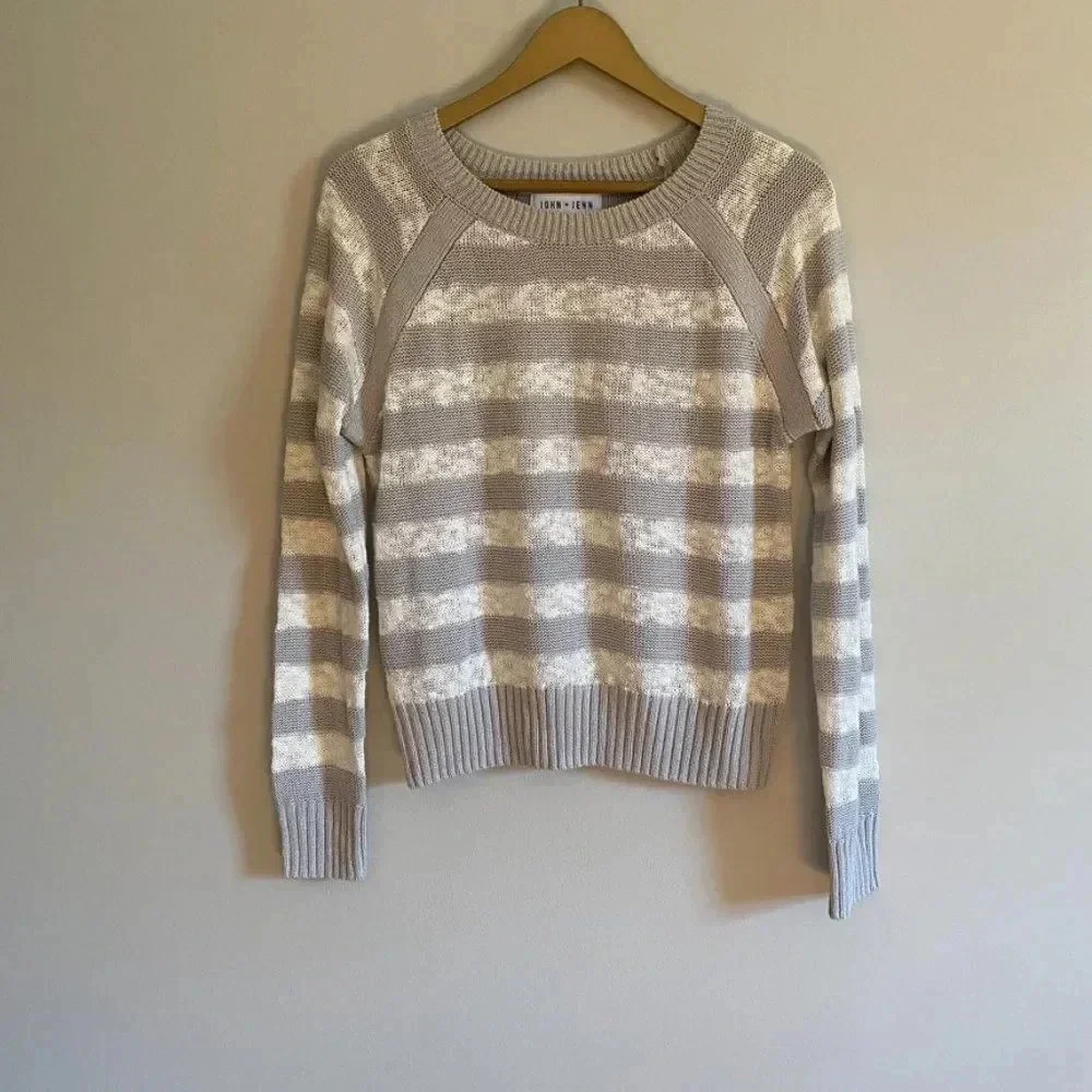 John + Jenn Striped Knit Sweater